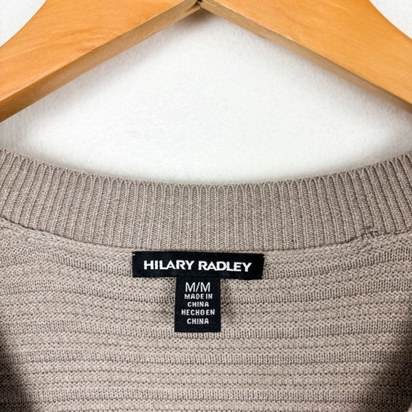 Hilary Radley Mocha V-Neck Sweater Sz M - Picture 6 of 9